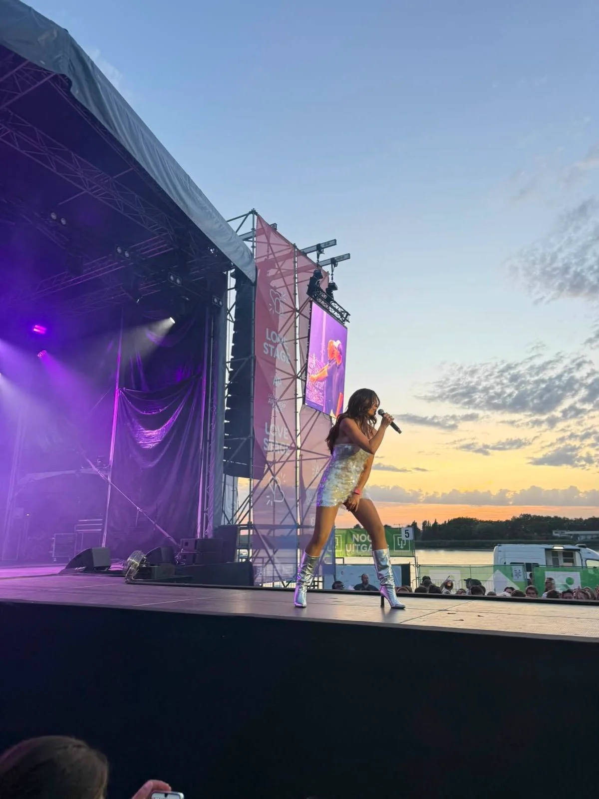 Katerine performing on stage at Antwerp Pride 2026